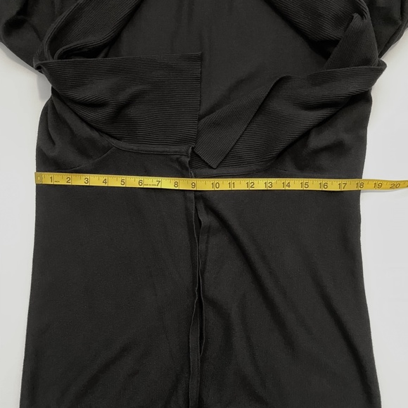 White House Black Market Black Long Sleeve Sweater Gold Buttons Size M - Picture 12 of 13